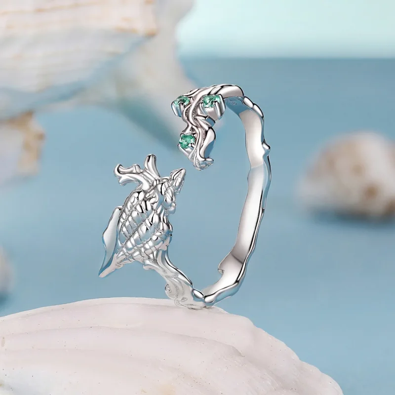 (bilde for) PANDORA Style Conch shell åpen ring - BSR554-E - Vis 2