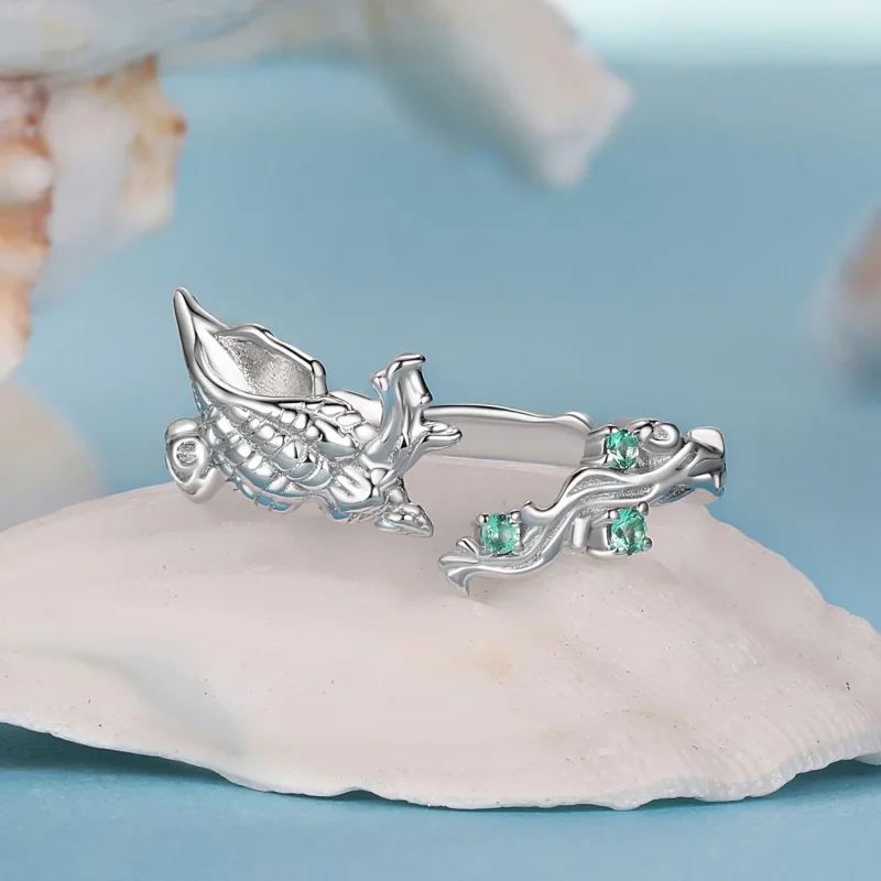 (bilde for) PANDORA Style Conch shell åpen ring - BSR554-E - Vis 3