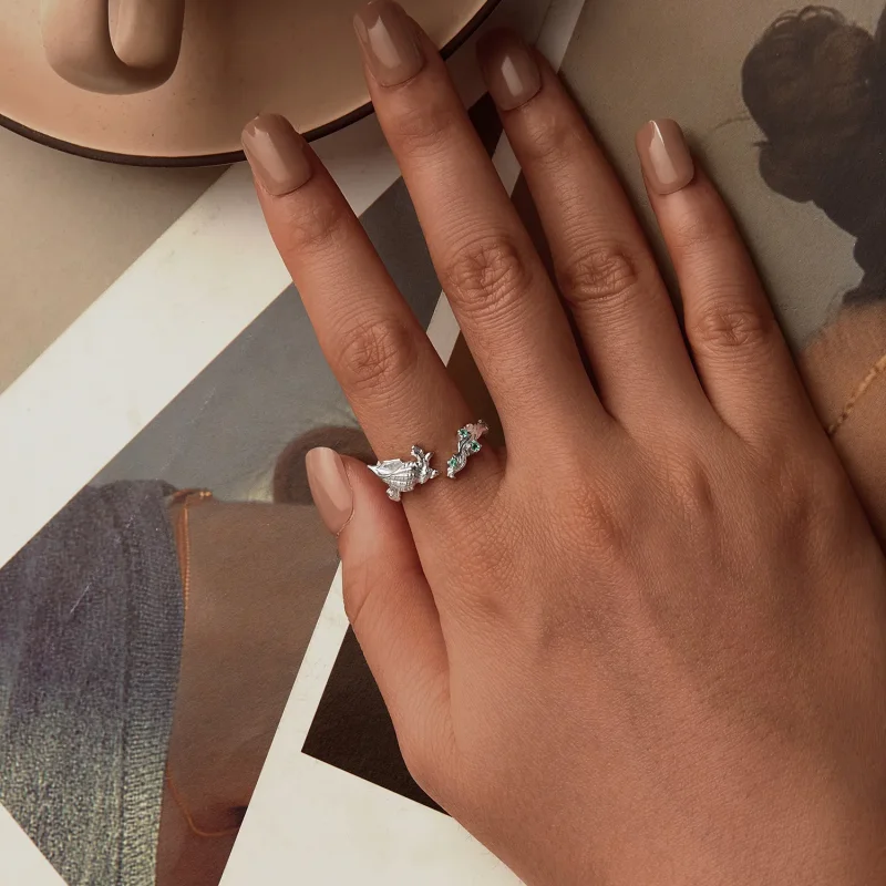 (bilde for) PANDORA Style Conch shell åpen ring - BSR554-E - Vis 4