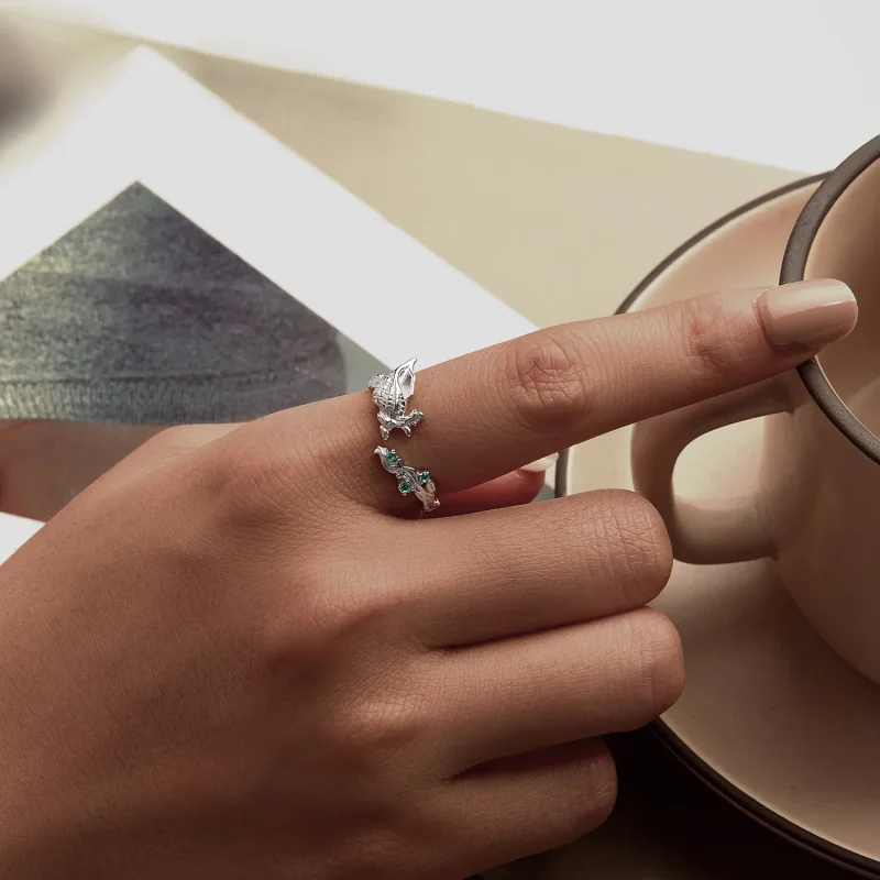 (bilde for) PANDORA Style Conch shell åpen ring - BSR554-E - Vis 5