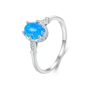 (bilde for) PANDORA Style Crown Blue Opal Ring - BSR564