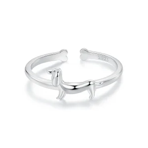 (bilde for) PANDORA Style Dachshund Ring - SCR1029-E