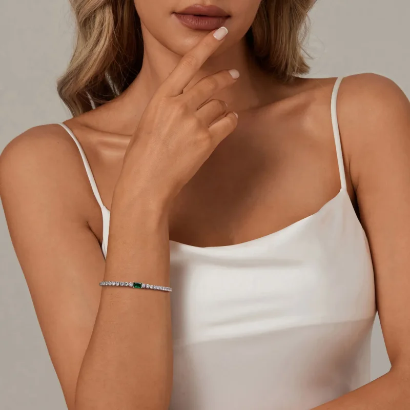 (bilde for) PANDORA Style Elegant Emerald Armbånd - BSB179 - Vis 6