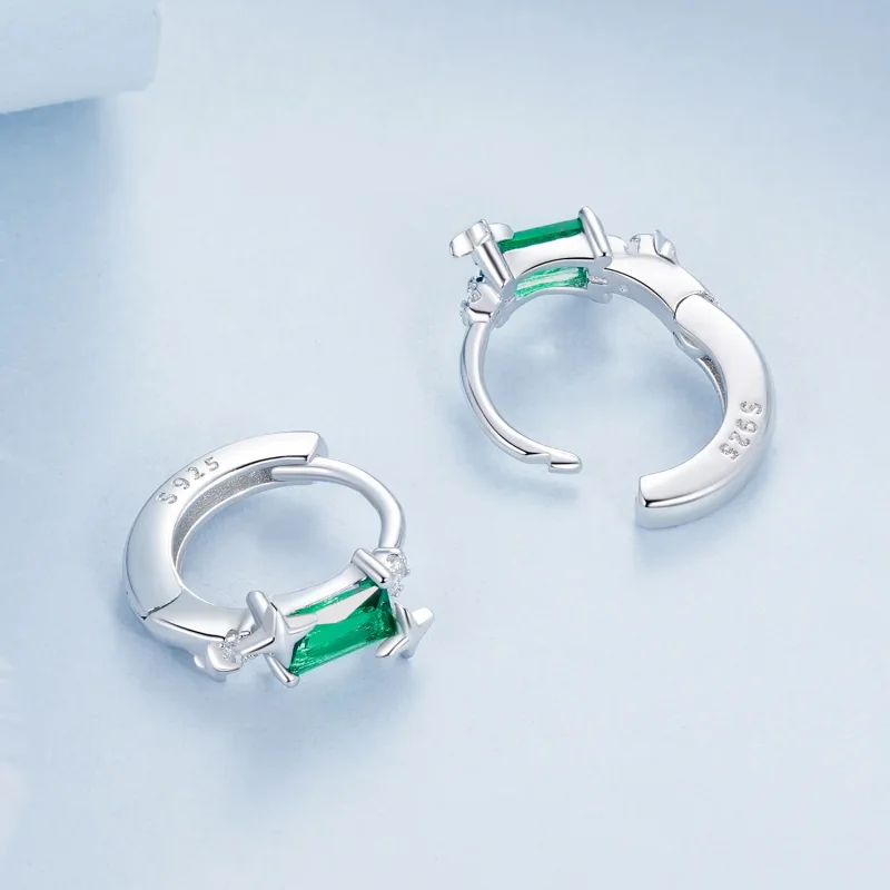 (bilde for) PANDORA Style Emerald Star øredobber - BSE1036 - Vis 4