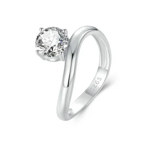 (bilde for) PANDORA Style Enkel 1 karat Moissanite ring (med ett sertifikat) - MSR050