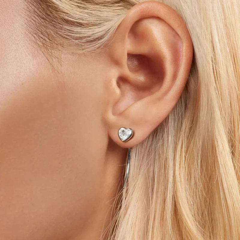 (bilde for) PANDORA Style Heart øredobber - BSE1003 - Vis 6