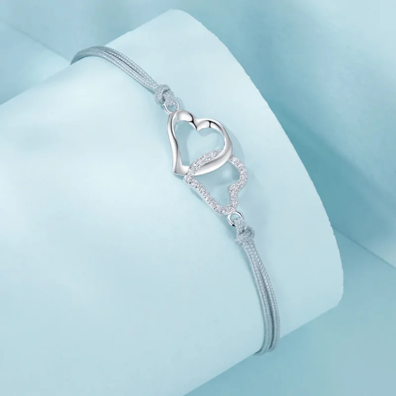 (bilde for) PANDORA Style Interlocking Hearts Armbånd - SCB274 - Vis 2