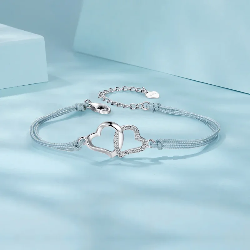 (bilde for) PANDORA Style Interlocking Hearts Armbånd - SCB274 - Vis 3
