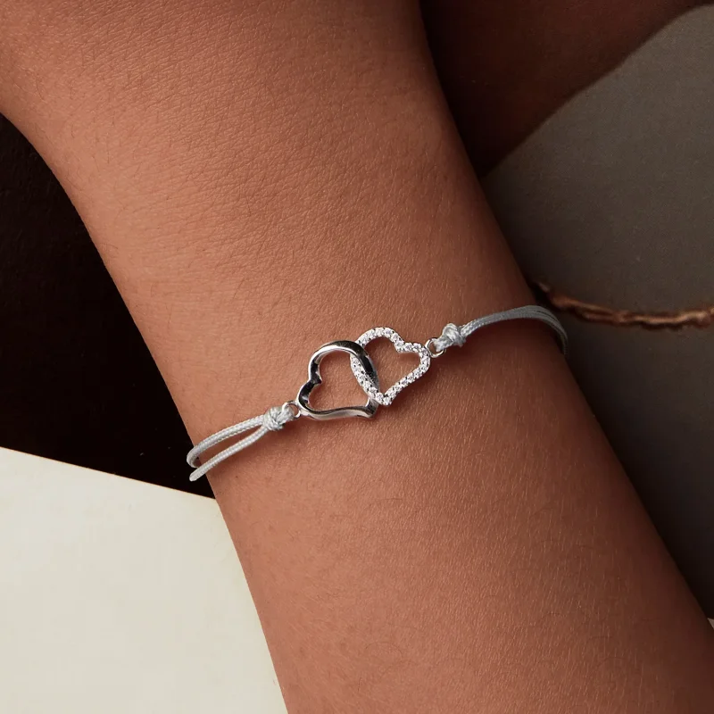 (bilde for) PANDORA Style Interlocking Hearts Armbånd - SCB274 - Vis 8