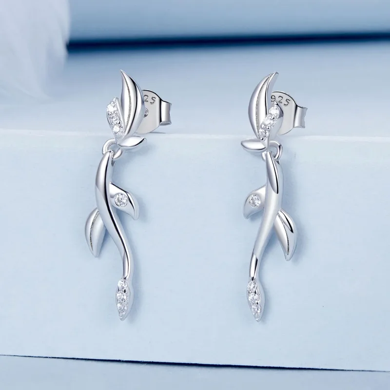 (bilde for) PANDORA Style Leaf øredobber - BSE1025 - Vis 2