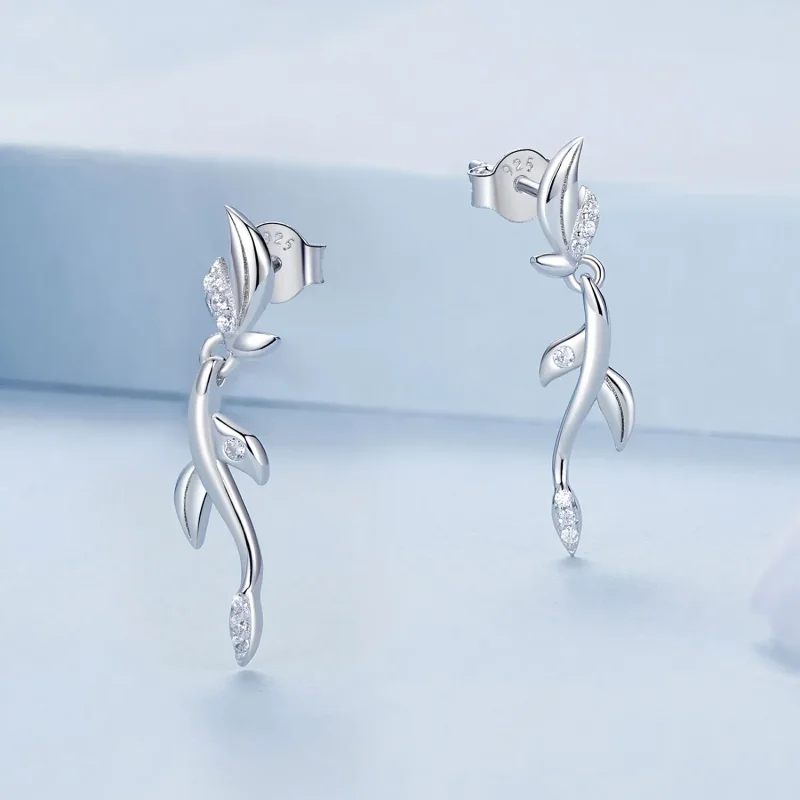(bilde for) PANDORA Style Leaf øredobber - BSE1025 - Vis 3