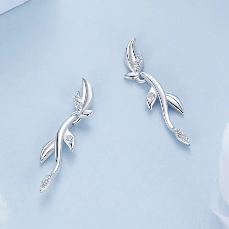 (bilde for) PANDORA Style Leaf øredobber - BSE1025 - Vis 4