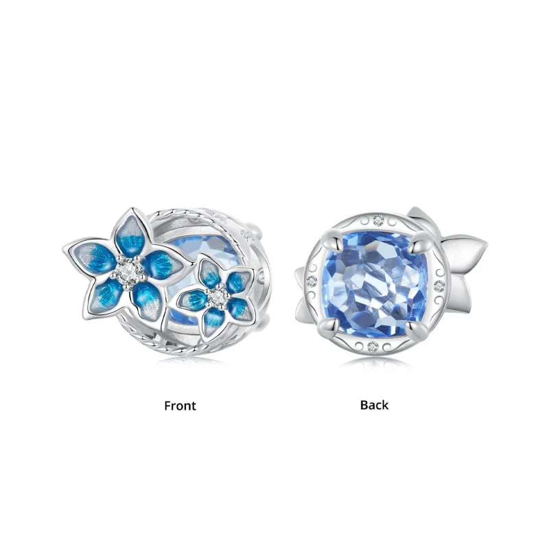 (bilde for) PANDORA Style Liten delphinium blomst sjarm - BSC1029 - Vis 3