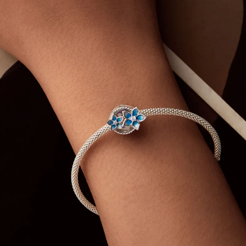 (bilde for) PANDORA Style Liten delphinium blomst sjarm - BSC1029 - Vis 7