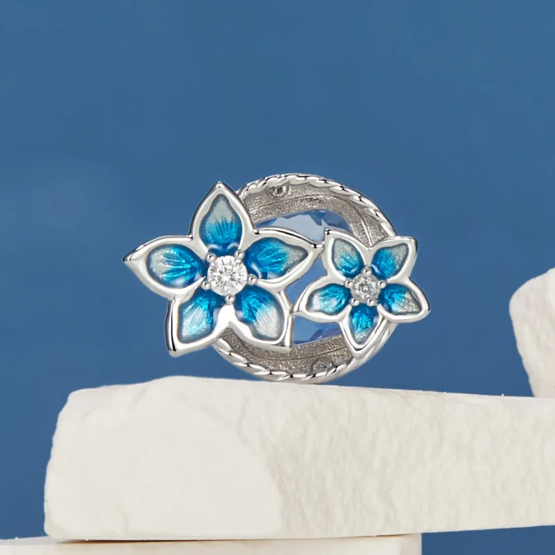 (bilde for) PANDORA Style Liten delphinium blomst sjarm - BSC1029 - Vis 8