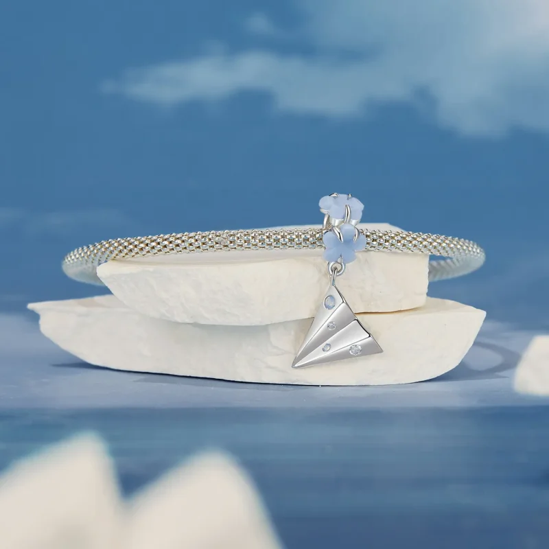 (bilde for) PANDORA Style Paper Plane Pendant - BSC1027 - Vis 3