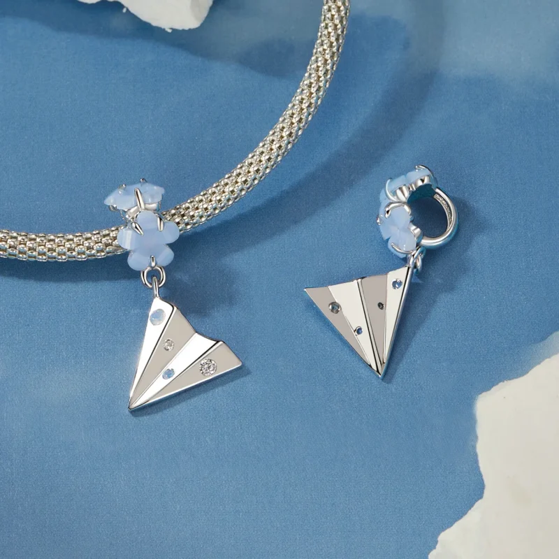 (bilde for) PANDORA Style Paper Plane Pendant - BSC1027 - Vis 4