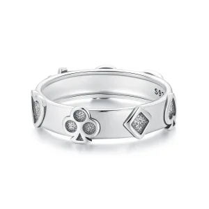 PANDORA Style Poker Ring - SCR1036 (bilde for) PANDORA Style Poker Ring - SCR1036