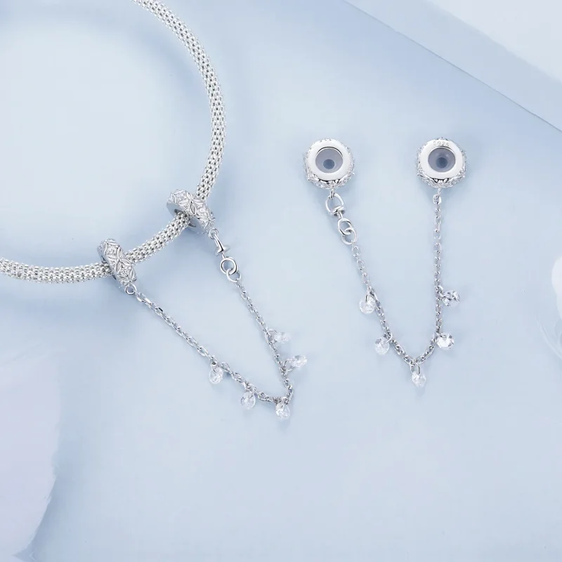 (bilde for) PANDORA Style Preget silikon sikkerhetskjede - BSC1012 - Vis 4