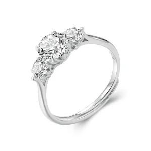 (bilde for) PANDORA Style Romantic 1kt Moissanite ring (med ett sertifikat) - MSR051-E