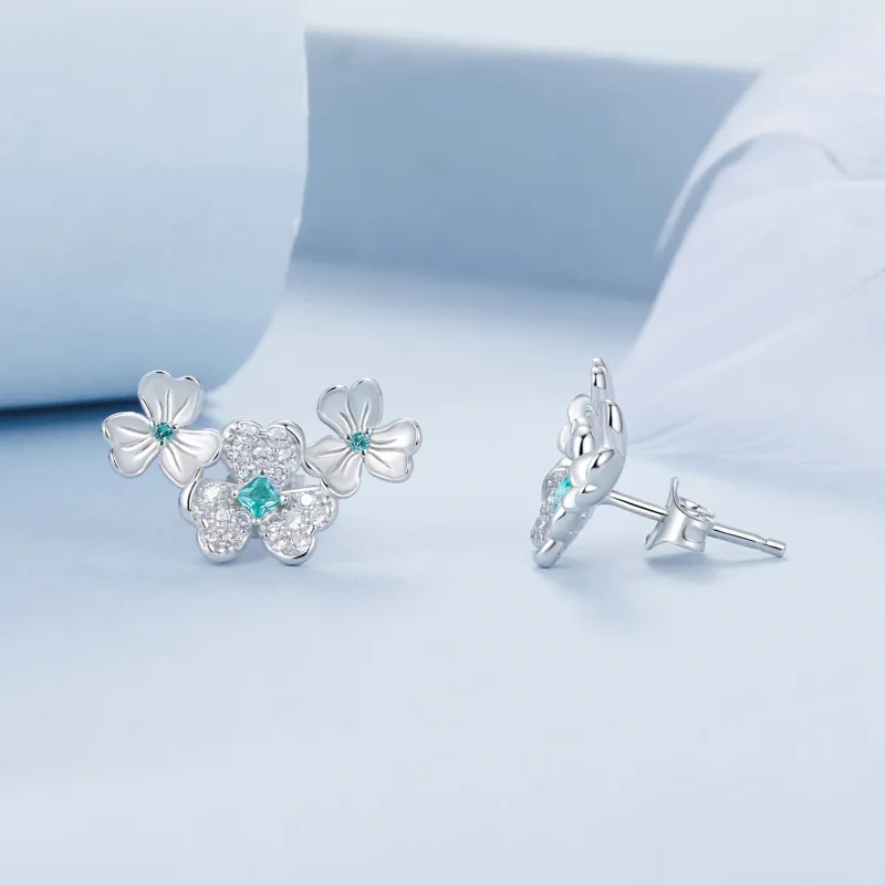 (bilde for) PANDORA Style Shamrock øredobber - BSE1026 - Vis 4
