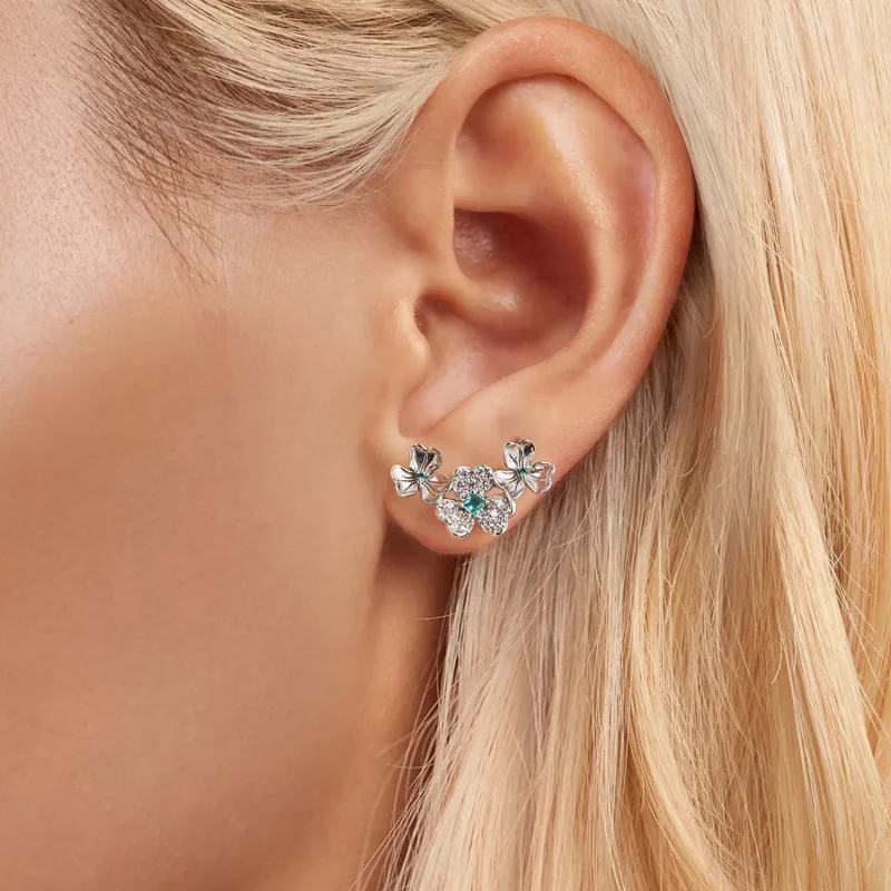 (bilde for) PANDORA Style Shamrock øredobber - BSE1026 - Vis 5
