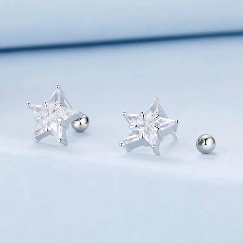 (bilde for) PANDORA Style Star glitrende øredobber - BSE1009 - Vis 2