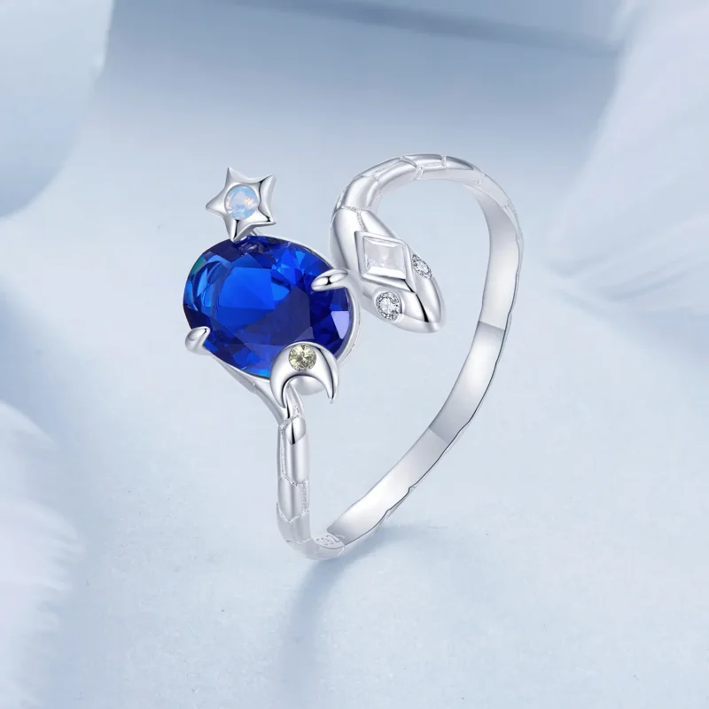 (bilde for) PANDORA Style Star-Moon Snake Ring - BSR557 - Vis 2