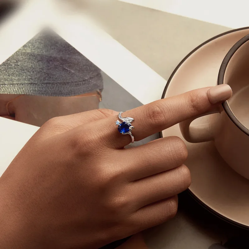 (bilde for) PANDORA Style Star-Moon Snake Ring - BSR557 - Vis 5