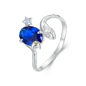 (bilde for) PANDORA Style Star-Moon Snake Ring - BSR557