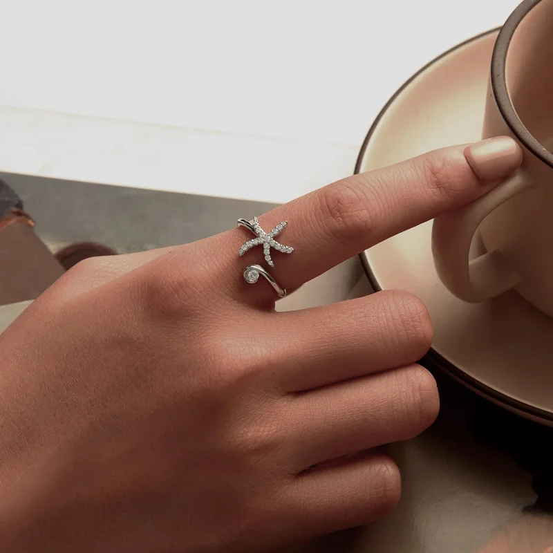 (bilde for) PANDORA Style Starfish Open Ring - BSR560-E - Vis 5
