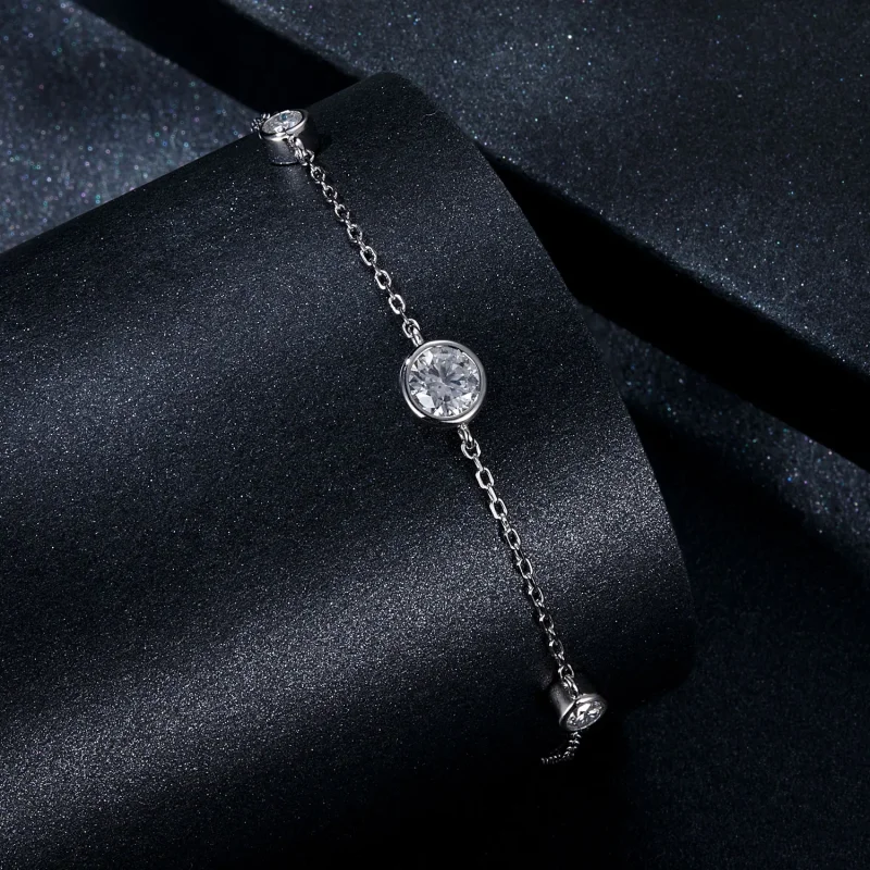 (bilde for) PANDORA Style Starry Moissanite-armbånd (med ett sertifikat) - MSB018 - Vis 2