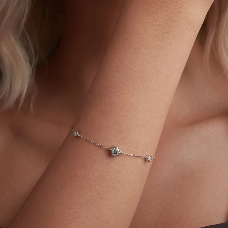 (bilde for) PANDORA Style Starry Moissanite-armbånd (med ett sertifikat) - MSB018 - Vis 4