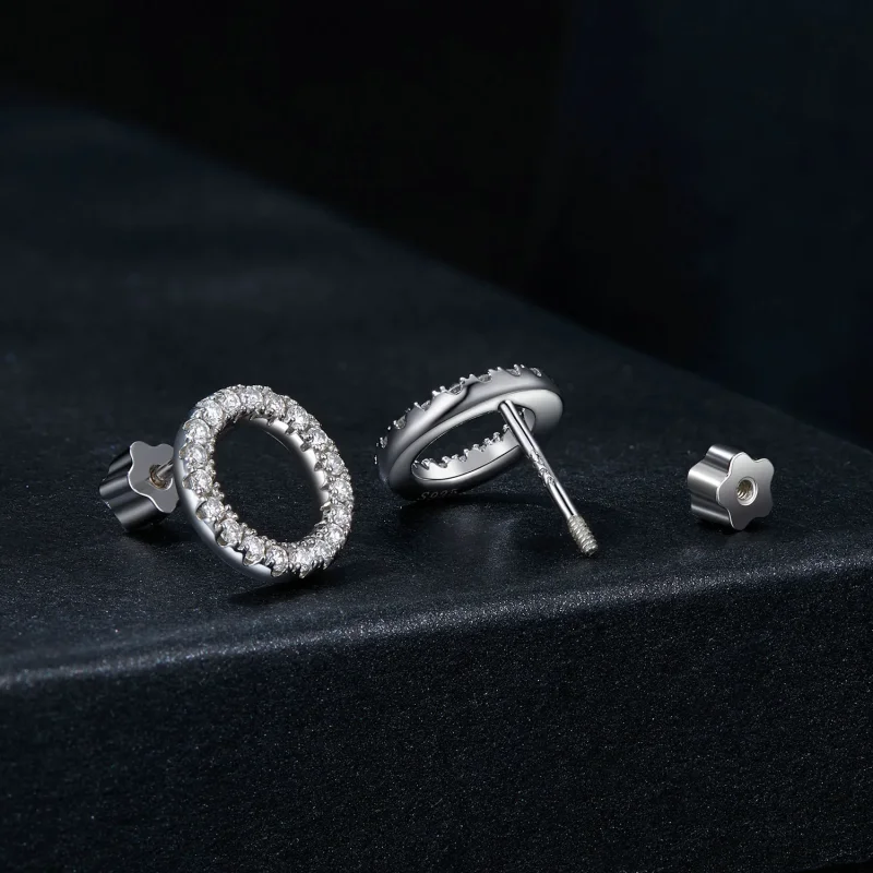 (bilde for) PANDORA Style Starry Night Moissanite 0,013ct øredobber (to sertifikater) - MSE0 - Vis 2