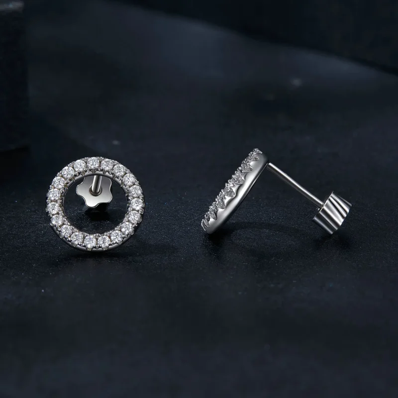 (bilde for) PANDORA Style Starry Night Moissanite 0,013ct øredobber (to sertifikater) - MSE0 - Vis 4