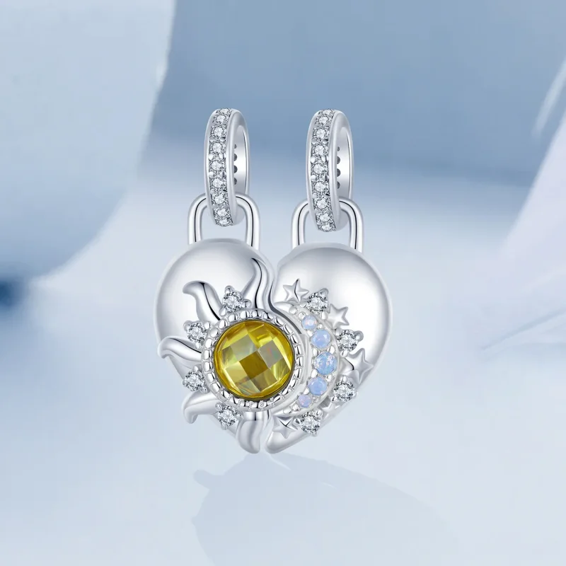 (bilde for) PANDORA Style Sun and Moon Love Pendant - BSC1034 - Vis 2