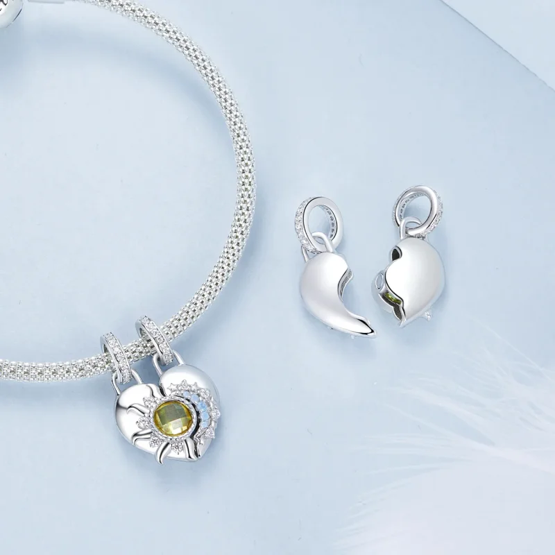 (bilde for) PANDORA Style Sun and Moon Love Pendant - BSC1034 - Vis 9