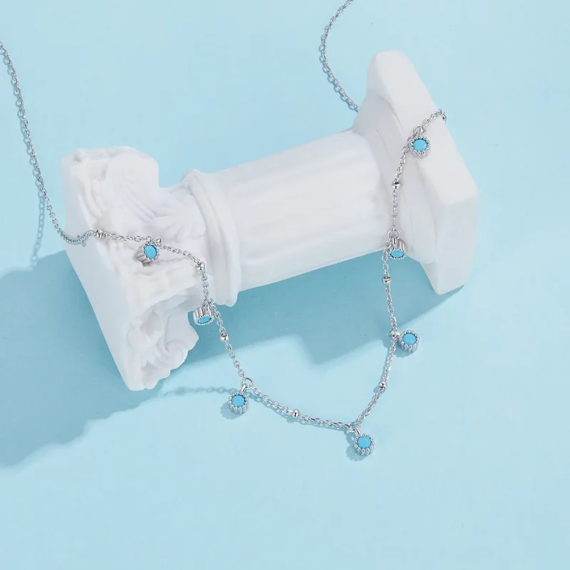 (bilde for) PANDORA Style turkis halskjede - BSN388 - Vis 2