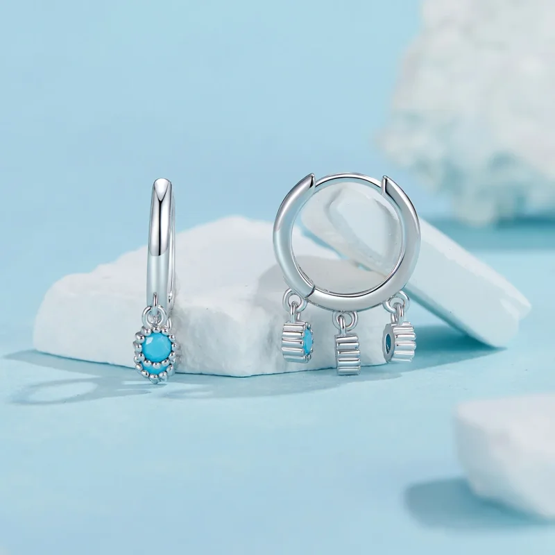 (bilde for) PANDORA Style turkise øredobber - BSE1019 - Vis 2