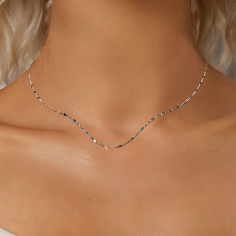 (bilde for) PANDORA Style Utsøkt glitrende basic halskjede - SCA030 - Vis 4
