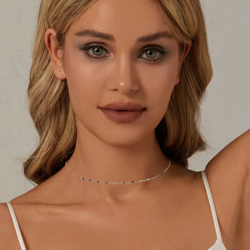 (bilde for) PANDORA Style Utsøkt glitrende basic halskjede - SCA030 - Vis 6