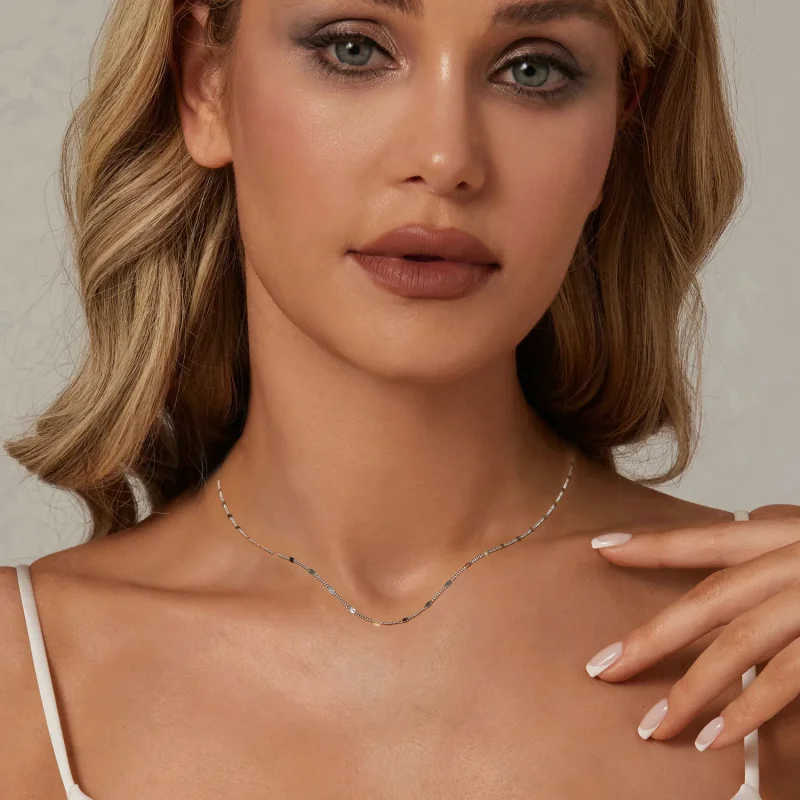 (bilde for) PANDORA Style Utsøkt glitrende basic halskjede - SCA030 - Vis 7