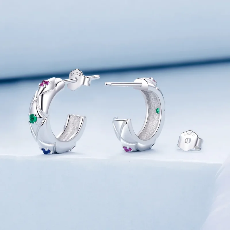 (bilde for) PANDORA Style Vintage øredobber med diamantmønster - BSE1032 - Vis 2