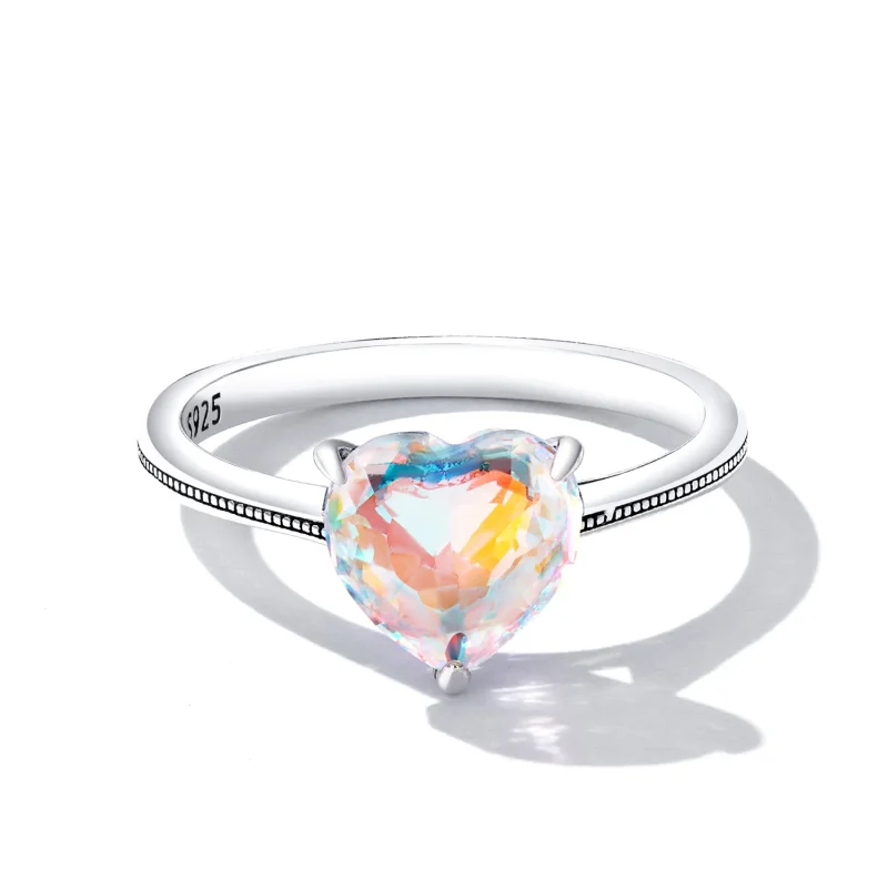 (bilde for) Fargerig hjertering i PANDORA-stil - BSR252 - Vis 3