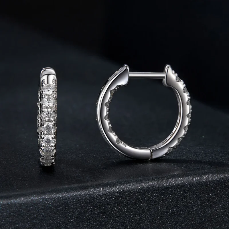 (bilde for) Glitrende øredobber i PANDORA Style Moissanite (med ett sertifikat) - MSE060 - Vis 2
