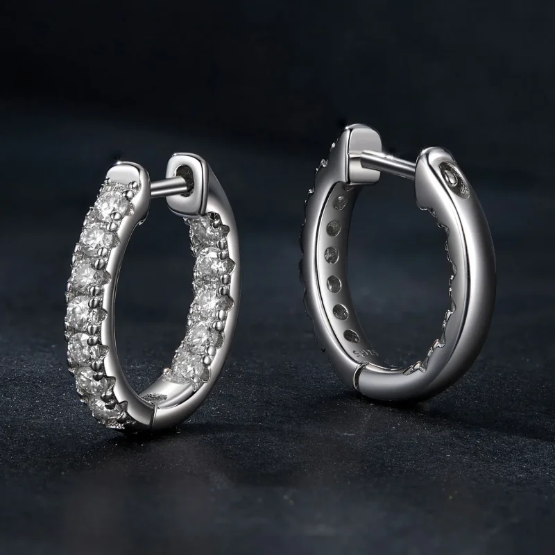 (bilde for) Glitrende øredobber i PANDORA Style Moissanite (med ett sertifikat) - MSE060 - Vis 3