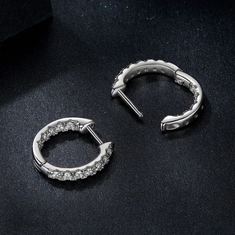 (bilde for) Glitrende øredobber i PANDORA Style Moissanite (med ett sertifikat) - MSE060 - Vis 4