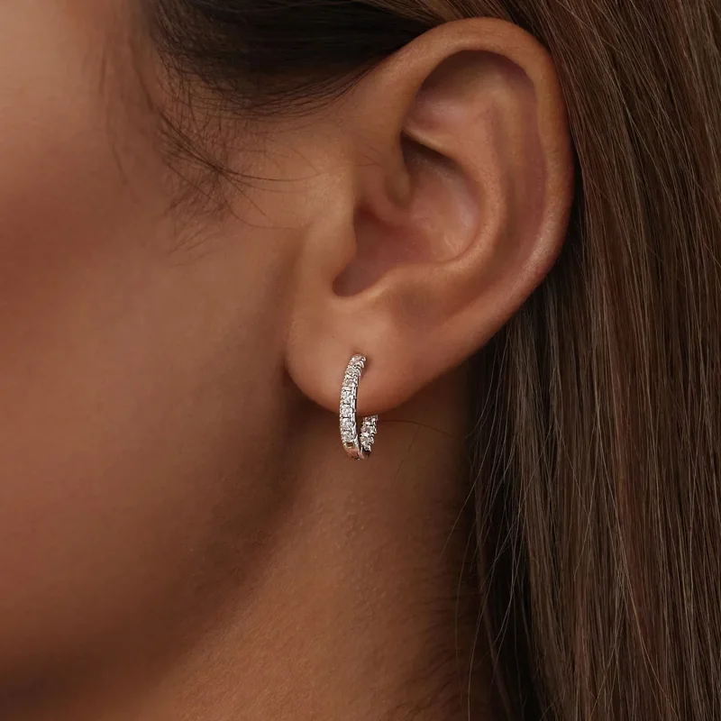 (bilde for) Glitrende øredobber i PANDORA Style Moissanite (med ett sertifikat) - MSE060 - Vis 6