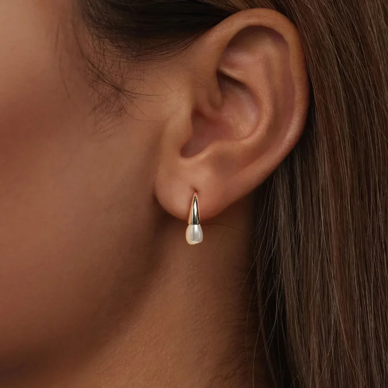 (bilde for) PANDORA-stil Dråpeperleøredobber - BSE1054 - Vis 6