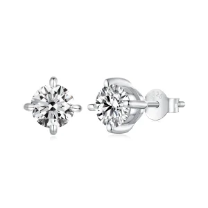 (bilde for) PANDORA Style 1 karat Moissanite øredobber - MSE038-L